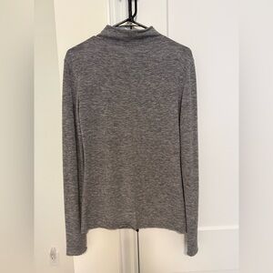 Something Navy Grey Mock Neck Top